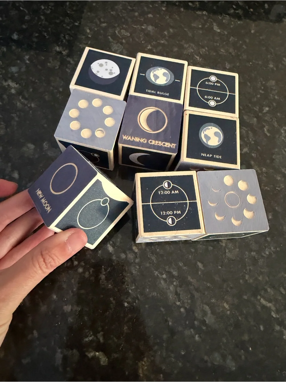 Uncle Goose 8 Moon Phase Educational 9 Block Set